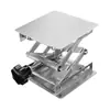 Plataforma Ajustável de Aço Inoxidável Levantador Manual Nivelador Suporte de Nivelamento Mini Plataforma Ajustável de Laboratório Ferramenta de Ensino