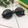 Gafas de Sol Infantiles con Alfabeto 2020 Nuevo Estilo Gafas de Montura Redonda a la Moda Gafas Geniales para Bebé Niño Niña