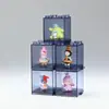 Suporte de Exibição de Armazenamento de Caixa Surpresa Feito à Mão Boneca Bubble Mart Boneca Transparente para Desktop Montagem de Caixa de Exibição DIY
