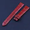 Correa de cuero de vaca de doble cara de primera capa sin hebilla, patrón de bambú multicolor, accesorios para reloj, correa suave para la mano de 8-20 mm en stock pelo