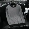 Suéter pullover de punto redondo nuevo para otoño e invierno, suéter a cuadros versátil para hombre, de manga larga ajustado para usar debajo, moda