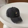 Gorra de béisbol de mezclilla lavada para niños, gorra de mezclilla patchwork deshilachada, gorra vintage hip-hop street dance desgastada para protección solar