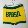 Conjunto de Chaleco de Punto y Shorts Verano 2026 Brasil Letra de Brasil Jacquard Copa del Mundo Comercio Transfronterizo