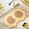 Alfombrilla Tapizada de Barro de Diatomeas con Flores Frescas Alfombrilla Absorbente para Suelo del Hogar Baño Alfombrilla Antideslizante para Inodoro Alfombrilla Resistente al Desgaste para Pies