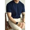 Peso Pesado Algodão Puro Estilo Americano Dia a Dia Cor Sólida Moda Masculina Verão Simples Manga Curta Gola Careca Básico Casual Estilo Versátil