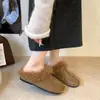 2026 Inverno Novos Chinelos de Lã de Cordeiro com Fleece 280g Revestimento Interno Super Macio Chinelos de Pelo Sapatos Quentes Preguiçosos Sapatos Femininos