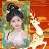 Tatuagem Adesivo Sobrancelha Estilo Dunhuang À Prova D'água Longa Duração Pó Brilhante Maquiagem Facial Estilo Antigo Traje Antigo Festival Dinastia Han Feminino Colorido Dia das Crianças