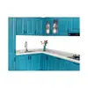 Mueble de Gabinete Retro Europeo de Fábrica para Toda la Casa Personalizado Independiente Combinación Superior e Inferior de Acero Inoxidable Mesa de Isla de Cocina Abierta