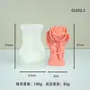 Molde Coluna de Rosa Transfronteiriço Dia dos Namorados Vela Molde de Silicone 3D Gesso Difusor de Aroma Pedra Ornamento Molde Molde de Bolo