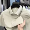 Estilo nuevo de verano para hombres de mediana edad, polo casual de moda, color liso, manga corta, jersey