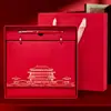 Calendário de Mesa em Couro 2026 High-End Personalizado para Escritório Desktop Criativo Calendário 2026 Ano do Cavalo Calendário de Mesa Caixa de Presente Personalizado