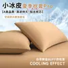 Funda de almohada pequeña de seda helada de color sólido clase a, paquete doble, nuevo verano 2026, sensación refrescante, funda de almohada de seda helada para adultos 48X74 Pieza única