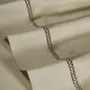 Juego de Ropa de Cama de Cuatro Piezas Jacquard Hueco de Lujo de Alta Precisión, Algodón Tencel Lino, Sábana y Funda de Edredón, Juego de Cama de Alta Gama para Compra Grupal
