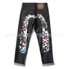 Nueva Marca de Moda Europea y Americana Jeans Retro Rosas con Estampado Grande de M Moda Masculina Hip Hop Hiphop Pantalones de Pierna Ancha Sueltos