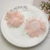 Acessórios de Flor de Cor Pura com Lantejoulas em Renda Bordados à Mão com Pérolas para Grampos de Cabelo DIY Infantil, Acessórios para Roupas, Bolsas, Sapatos e Meias