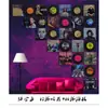 Decoração de Parede Colorida de Plástico com Disco de Vinil Estilo Retrô Americano Fundo de Parede Decoração Criativa de Parede com Disco de Vinil