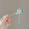 Nuevo Pasador de Flor de Durazno Estilo Chino, Accesorios de Estilo Antiguo, Accesorios para Qipao, Pasador con Borla Fresco y Elegante Estilo Nacional, Pasador, Adorno para el Cabello