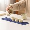 Juego de té de viaje Ru Kiln, equipo para acampar al aire libre para beber té, juego pequeño de Kung Fu, una tetera, una taza, taza exprés portátil