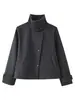 Z Estilo Europeo y Americano Transfronterizo 2026 Nueva Moda Ropa Femenina Al por Mayor Abrigo Corto de Cuello Alto 8780450