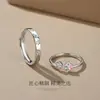Anillos de pareja de pata de gato románticos y lindos, un par de anillos abiertos simples y dulces para estudiantes, un regalo para una novia
