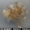 Flores de Casamento de Ouro Flor de Seda Pingente do Ano do Dragão Folha de Ginkgo Fruto de Azevinho Sala de Estar Balde Flor Arte