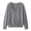 26 Colección Otoño/Invierno Nueva Serie Consinee 100% Cachemir Puro Suéter Básico de Cuello V para Mujer Estilo Coreano Color Sólido