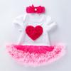 Vestido Ha de manga curta primavera e verão 2024 roupas infantis roupas infantis e femininas saia tutu de escalada conjunto de duas peças manga bufante