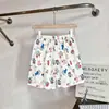 Pantalones Cortos de Algodón con Estampado de Huella de Perro y Nube Lindos de Dibujos Animados, Finos y Transpirables, para Dormir en Casa, para Mujer, Holgados, de Verano, Casual