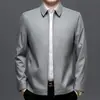 Jaqueta Coat Administrativa Fina de Primavera e Outono Masculina Casual de Negócios Gola Lapela Slim Fit Versátil