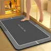 Tapete de chão macio de diatomita de secagem rápida transfronteiriço para entrada de banheiro, tapete absorvente de água e antiderrapante com design simples de letras, tapete de porta de secagem rápida