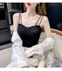 Pure Sexy Renda Camisole Mulheres Cinto Interno Chest Pad One-piece Beautiful Back Strapless Outer Wear Sleeveless Base Top