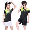 Traje de bádminton para niños, ropa para niños, traje de llegada para actividades grupales en pareja para hombres y mujeres, traje de tenis estampado, traje de tenis de mesa