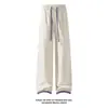 Colección Otoño 2026: Pantalones Rectos de Bloques de Color Blanco con Costura en el Tobillo, Tallas M-5XL, HK26988-Especial P22