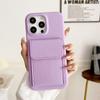 Nuevo Modelo Adecuado para Apple 16Promax Funda para Teléfono Móvil con Tarjetero Texturizado 14 Elegante Negocios 13 Anticaídas Monedero Tendencia