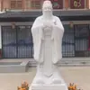 Estatua de Confucio Hecha de Mármol Blanco, Escultura Grande para Plaza de Campus al Aire Libre, Adorno de Paisaje, Grabado e Instalación Personalizados