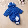 Mameluco para Bebé de una Pieza Mono de Bebé Otoño/Invierno Polar de Doble Cara con Capucha de Manga Larga Mameluco Lindo y Cálido para Niños Pequeños