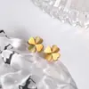 Colar Simples de Trevo da Sorte de Quatro Folhas Novo 2023 Explosivo Luz de Luxo Design de Nicho Senso de Design Corrente de Lã Corrente de Colar Feminino Outono e Inverno