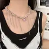 Dulce y Fresco Sexy Collar de Corazón Envuelto en Borlas Multicapa para Mujer Lujo Accesible Cadena para Clavícula Nicho Accesorios Punk Exagerados