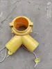 Alimentador automático de puerto de descarga sin conexión de material 45 manguera de 50 accesorios para cría de patos equipo para pollos T de descarga tubería de distribución alimentación