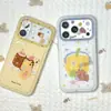 Capa de Celular Cachorrinho de Pudim de Bolinhas para Apple 18 Pro Max, Capa Fofa de Desenho Animado para iPhone 17, 16, 15
