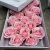 Flor de Sabão de 5 Camadas Cabeça de Flor Grande Flor de Rosa Dia dos Namorados Dia das Mães Buquê de Flores de Sabão Caixa de Presente Decoração DIY