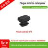 10 * 15 Tubo Plug Plástico Quadrado Tubo Aço Inoxidável Plugue Interno Tampa Externa Cabeça Quadrada Tampa de Aço Plug Bloqueio Mesa Cabeça e Cadeira Foot Pad