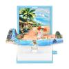 Libro Pop-Up Plegable Estéreo 3D Colgante Mini Llavero Pintura del Río Qingming Recuerdo Regalo para Estudiante