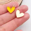 Mezcla de 20 gotas de aceite de hojas de flores amarillas, accesorios de joyería de aleación, pulseras, pendientes, llaveros, colgantes.
