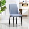 Silla de comedor de lujo nórdica ligera, informal, para el hogar, con respaldo de maquillaje sencillo, moderna silla de hotel, mesa y silla de comedor de hierro.