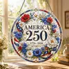 Ornamentos de Acrílico para Janela com Quebra-Cabeça para Celebração do 250º Aniversário