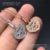 Collar de Unicornio Estilo Chino Ruyi Lock Full Diamante Plata Pura Candado de Paz Cadena para Clavícula Popular en Transmisiones en Vivo en Línea Artículo Caliente Venta Directa de Fábrica