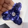 Accesorios de Ropa de Escenario Spot Flores Zapatos y Sombreros Flores Decorativas Flores de Lentejuelas Moradas con Cuentas a Mano Corsage DIY Flores para Zapatos