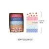 SDRT251208 Serie Pudín de Gelatina Set de Cinta Washi 10 Rollos es un producto transfronterizo