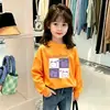 Estilo Novo Primavera/Outono 2026 Tamanho Médio-Grande Infantil Bebê Desenho Animado Simples Camada Base Top Algodão Puro Meninas Gola Redonda Manga Longa Camiseta